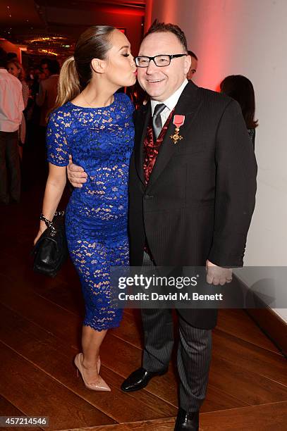 Myleene Klass and Jonathan Shalit attend a party hosted by Jonathan Shalit to celebrate his OBE at Avenue on October 14, 2014 in London, England.