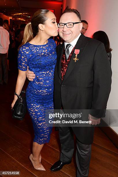 Myleene Klass and Jonathan Shalit attend a party hosted by Jonathan Shalit to celebrate his OBE at Avenue on October 14, 2014 in London, England.