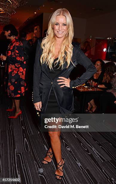 Denise Van Outen attends a party hosted by Jonathan Shalit to celebrate his OBE at Avenue on October 14, 2014 in London, England.