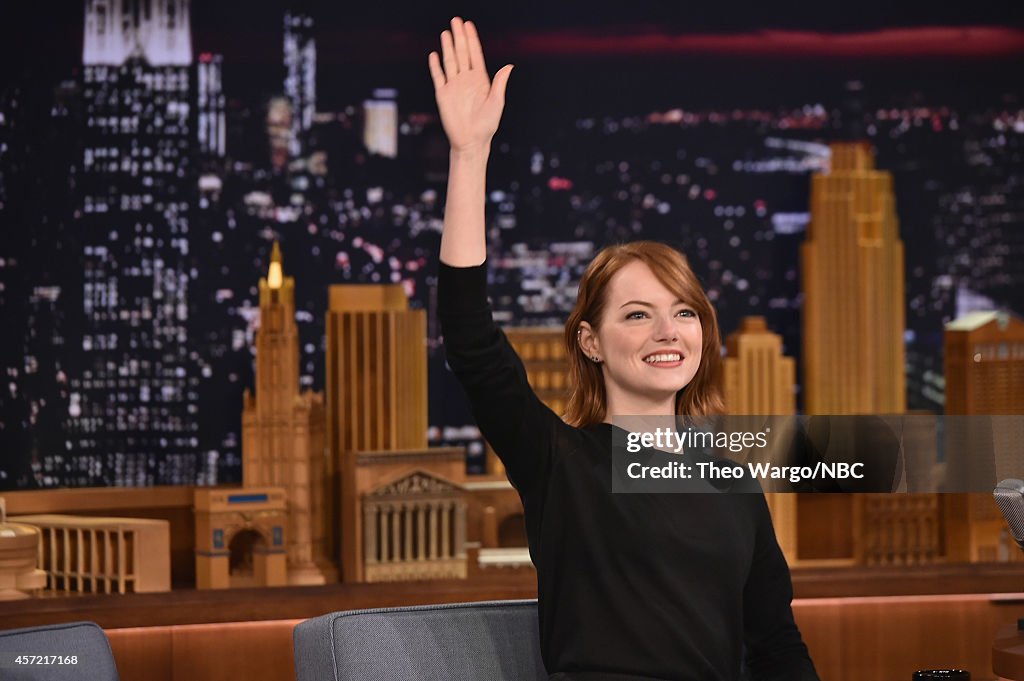 Emma Stone Visits "The Tonight Show Starring Jimmy Fallon"