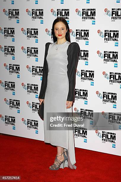 Andrea Riseborough attends the "Silent Storm" screening at Vue Leicester Square on October 14, 2014 in London, England.