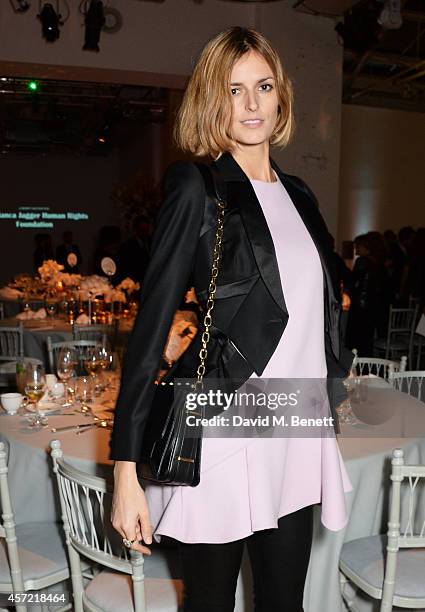 Jacquetta Wheeler attends the Bianca Jagger Human Rights Foundation "Arts for Human Rights" benefit gala auction at Phillips Gallery on October 14,...