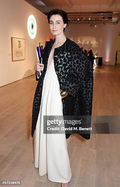 Erin O'Connor attends the Bianca Jagger Human Rights Foundation "Arts for Human Rights" benefit gala auction at Phillips Gallery on October 14, 2014...