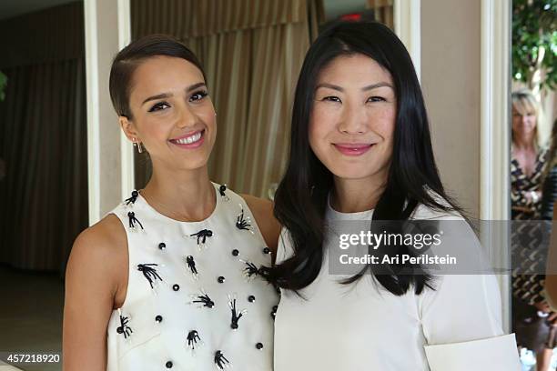 Actress Jessica Alba and Joyce Chang attend SELF Joyce Chang, Jessica Alba Caley Yavorsky and Allyson Felix Luncheon on October 14, 2014 in Los...