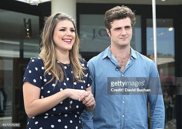 Interviews Beau Mirchoff and Molly Tarlov at Westfield Century City on October 14, 2014 in Los Angeles, California.