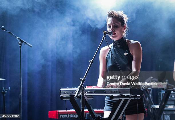 Jenn Ayache performs during private showcase at Divan du Monde on October 14, 2014 in Paris, France.
