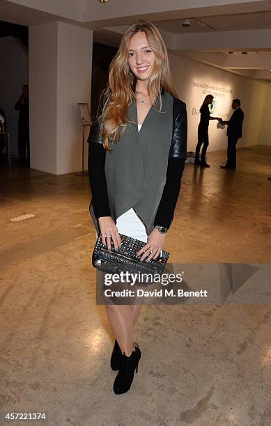 Eleonore von Habsburg attends the Bianca Jagger Human Rights Foundation "Arts for Human Rights" benefit gala auction at Phillips Gallery on October...