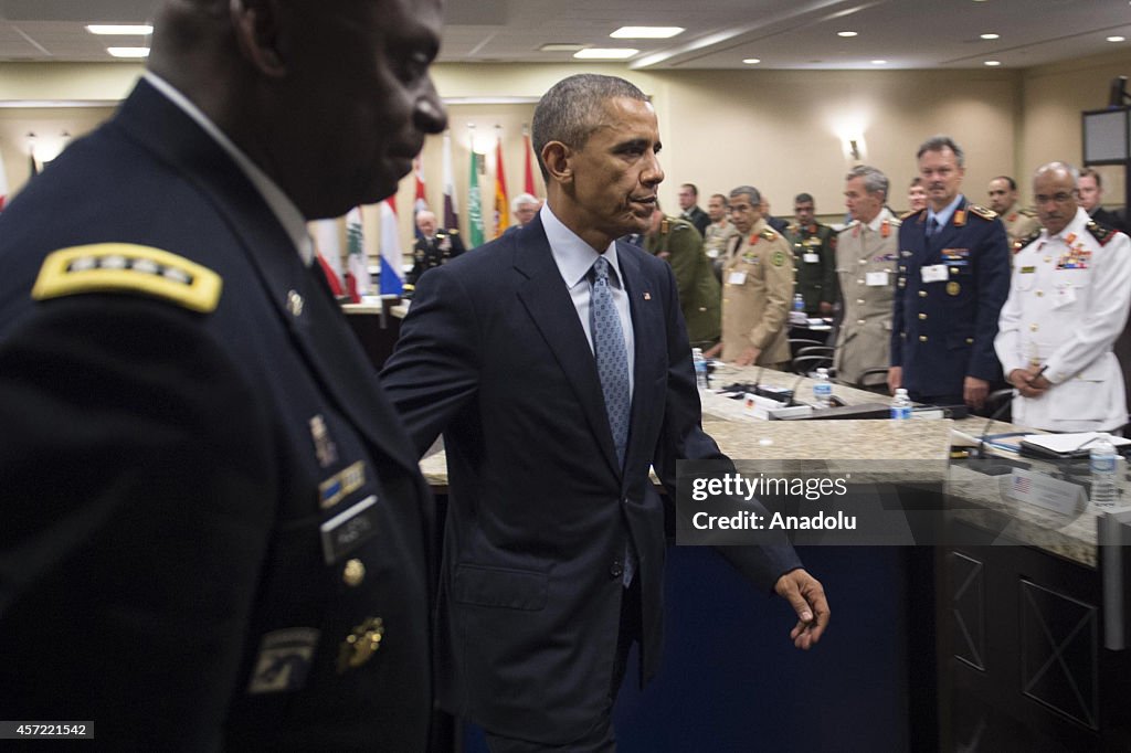 Obama meets with coalition Chiefs of Defense