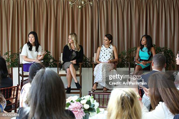 Panel Speakers Joyce Chang, Caley Yavorsky, Actress Jessica Alba, and Athlete Allyson Felix at SELF Joyce Chang, Jessica Alba Caley Yavorsky and...