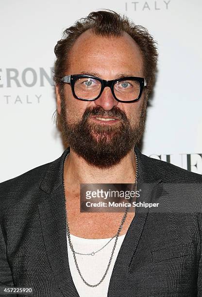 Fashion designer Johan Lindeberg attends the Vogue Italia Opening Night Exhibition at Industria Studios on October 14, 2014 in New York City.