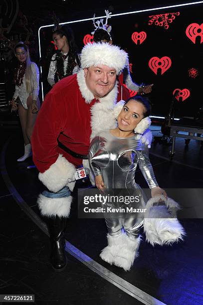 Hot 99.5's Toby Knap poses backstage at Hot 99.5s Jingle Ball 2013, presented by Overstock.com, at Verizon Center on December 16, 2013 in...