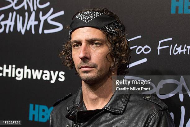 Brian Lee Brown attends the "Foo Fighters: Sonic Highways" New York Premiere at Ed Sullivan Theater on October 14, 2014 in New York City.