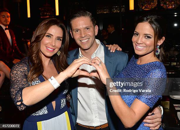 Laura Posada, Rodner Figueroa and Pamela Silva Conde attend I Love Venezuelan Foundation Event Cantina La No. 20 at The Icon Brickell on October 14,...