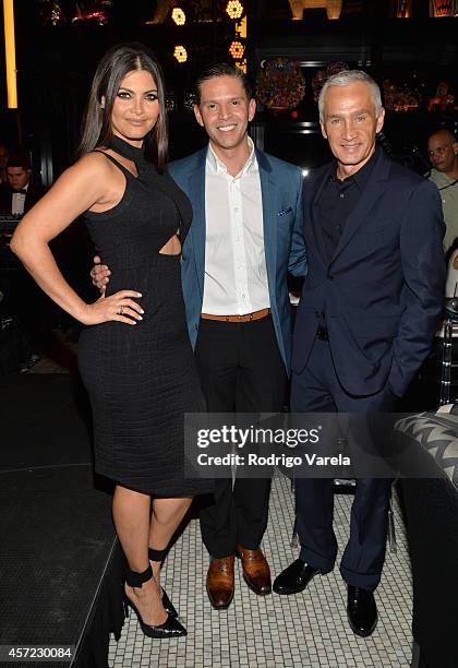 Chiquinquira Delgado, Rodner Figueroa and Jorge Ramos attend I Love Venezuelan Foundation Event Cantina La No. 20 at The Icon Brickell on October 14,...