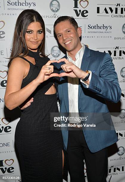 Chiquinquira Delgado and Rodner Figueroa attend I Love Venezuelan Foundation Event Cantina La No. 20 at The Icon Brickell on October 14, 2014 in...