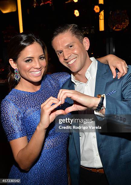 Pamela Silva Conde and Rodner Figueroa attend I Love Venezuelan Foundation Event Cantina La No. 20 at The Icon Brickell on October 14, 2014 in Miami,...