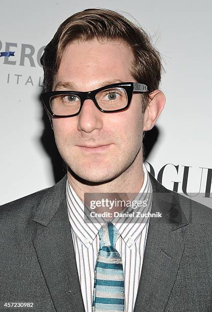 Designer David Hart attends The Visionary World of Vogue Italia Exhibition Opening Night presented by Peroni Nastro Azzurro at Industria Studios on...