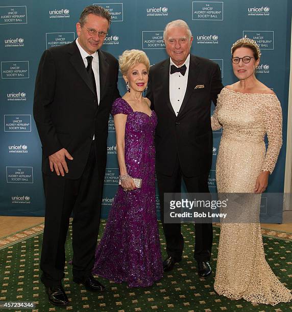 Sean Hepburn Ferrer, Margaret Alkek Williams, Jim Daniel and Karen Hofer attend The 2nd Annual UNICEF Audrey Hepburn Society Ball Presented to Robert...