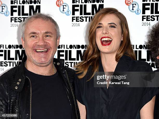 Damien Hirst and Agyness Deyn attend a screening of "Electricity" during the 58th BFI London Film Festival at Vue West End on October 14, 2014 in...