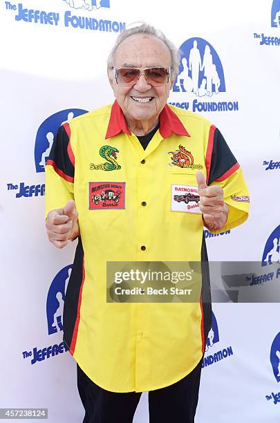 Custom car designer George Barris attends the red carpet and building renaming celebration reception at Jeffrey Foundation Main Building on October...