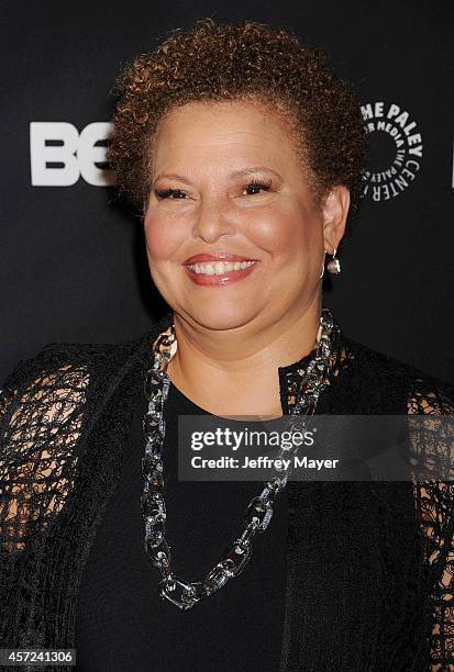 Chairman and CEO, BET Networks Debra Lee arrives at The Paley Center For Media Presents An Evening With "Real Husbands Of Hollywood" on October 14,...