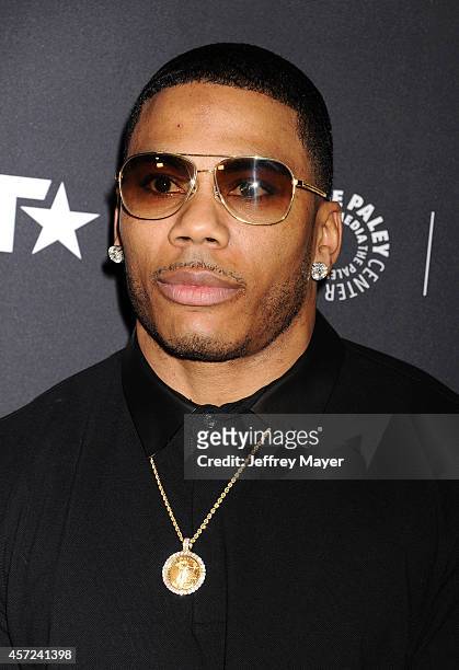 Rapper Nelly arrives at The Paley Center For Media Presents An Evening With "Real Husbands Of Hollywood" on October 14, 2014 in Beverly Hills,...