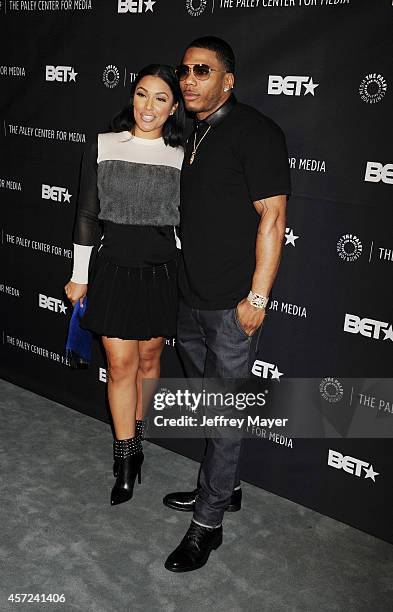 Rapper Nelly and model Shantel Jackson arrive at The Paley Center For Media Presents An Evening With "Real Husbands Of Hollywood" on October 14, 2014...