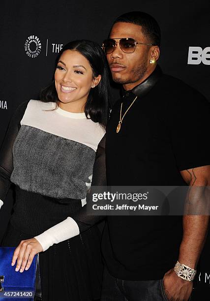 Rapper Nelly and model Shantel Jackson arrive at The Paley Center For Media Presents An Evening With "Real Husbands Of Hollywood" on October 14, 2014...