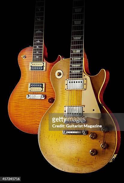 An original 1959 Gibson Les Paul Standard electric guitar belonging to English rock musician Bernie Marsden and valued at over £300 alongside a 2012...