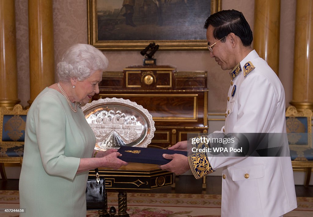 Queen Elizabeth II Receives Dignitaries