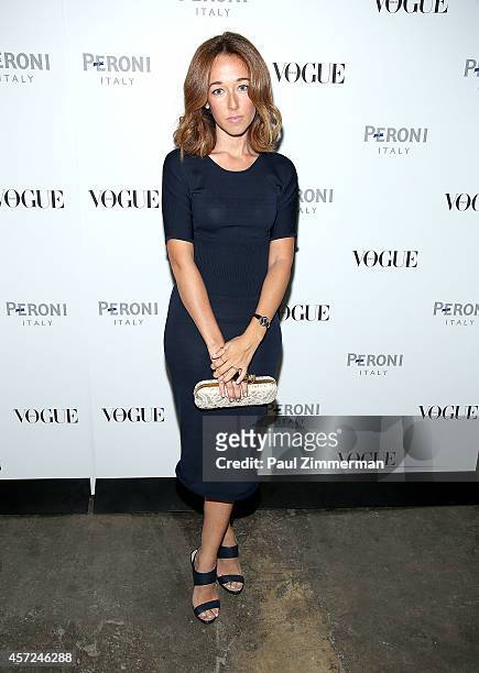 Alejandra Alonso attends Peroni Nastro Azzurro celebrates The Visionary World of Vogue Italia opening night at Industria Studios on October 14, 2014...