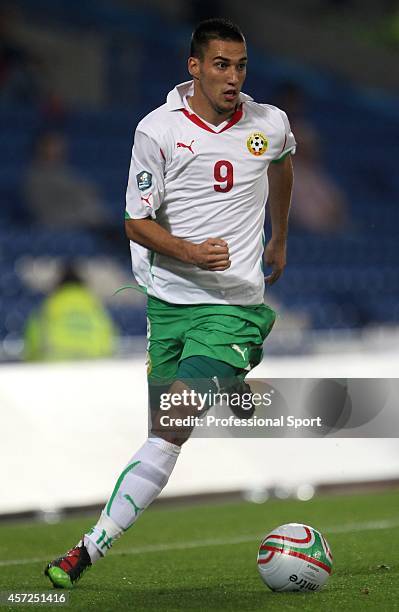 Ivelin Popov in action for Bulgaria during the EURO 2012 Group G Qualifier between Wales and Bulgaria at Cardiff City Stadium on October 8, 2010 in...