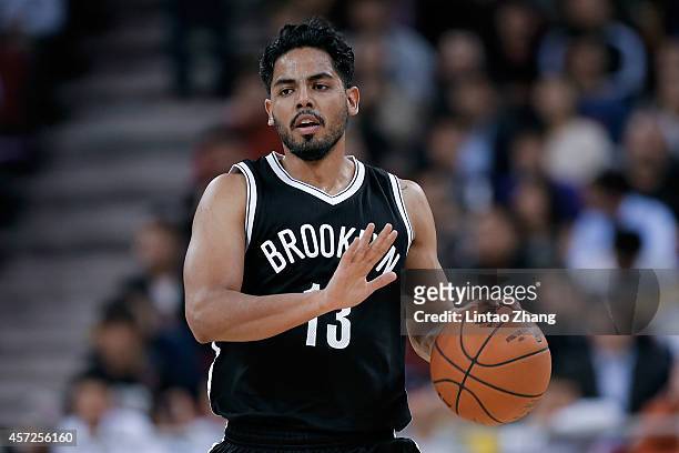 Jorge Gutierrez of Brooklyn Nets in action during the 2014 NBA Global Games match between the Brooklyn Nets and Sacramento Kings at MasterCard Center...
