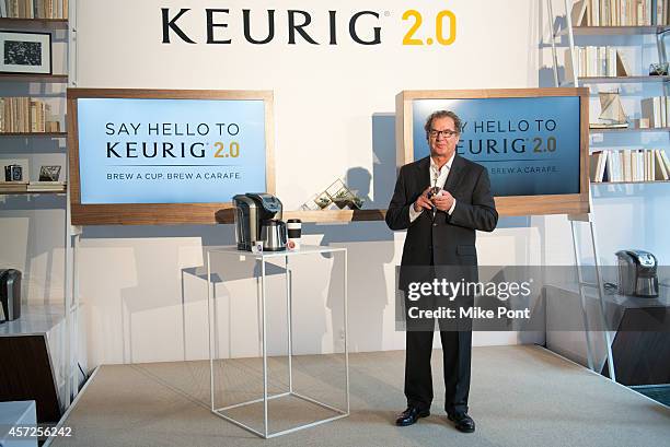 President of US sales and marketing for Keurig Green Mountain John Whoriskey attends the Keurig 2.0 Launch Pop-Up Celebration on October 15, 2014 in...