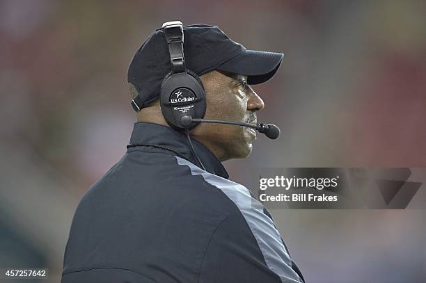 East Carolina coach Ruffin McNeill during game vs South Florida at Raymond James Stadium. Tampa, FL CREDIT: Bill Frakes