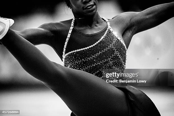 France's Mae Berenice Meite performs in the Women's Figure Skating Short Program at the Iceberg Skating Palace during the Sochi Winter Olympics on...