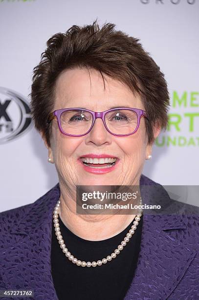 Billie Jean King, Tennis player, Founder and Honorary Chair, 2009 Recipient of the Presidential Medal of Freedom attends the Womens Sports...