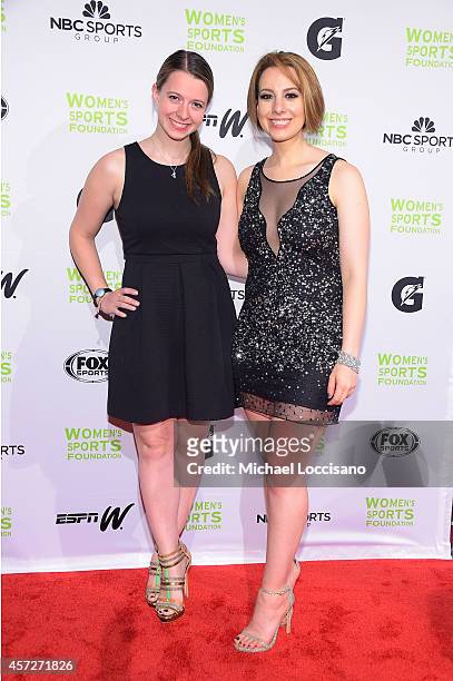 Figure Skaters Emily Hughes and Sarah Hughes attend the Womens Sports Foundations 35th Annual Salute to Women In Sports awards, a celebration and a...