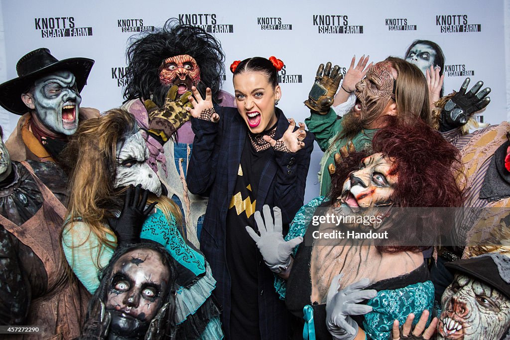 Katy Perry Visits Knott's Scary Farm