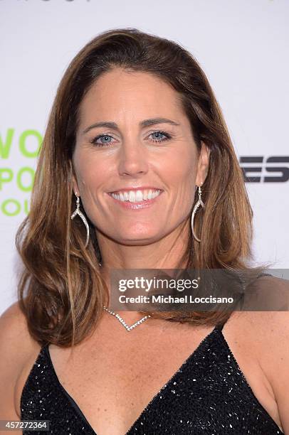 Soccer player Julie Foudy attends the Womens Sports Foundations 35th Annual Salute to Women In Sports awards, a celebration and a fundraiser to...