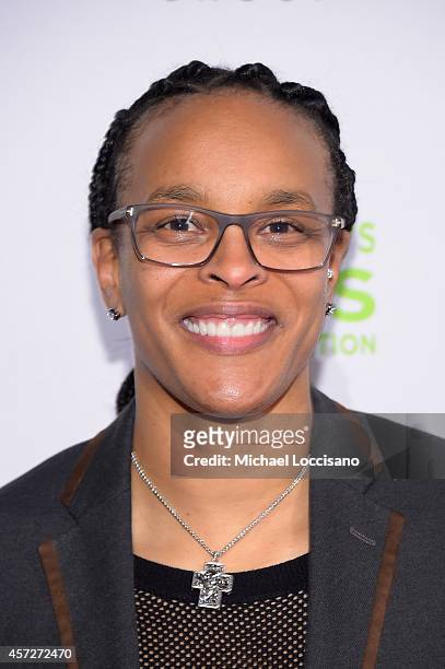 Basketball player Teresa Weatherspoon attends the Womens Sports Foundations 35th Annual Salute to Women In Sports awards, a celebration and a...