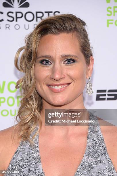 Ice Hockey player Angela Ruggiero attends the Womens Sports Foundations 35th Annual Salute to Women In Sports awards, a celebration and a...