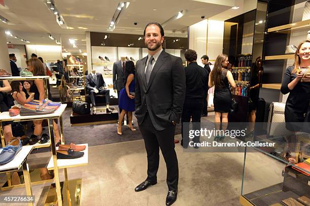 Mike Napoli attends a cocktail party benefiting Boston Children's Hospital at Gucci in the Prudential Center October 15, 2014 in Boston,...