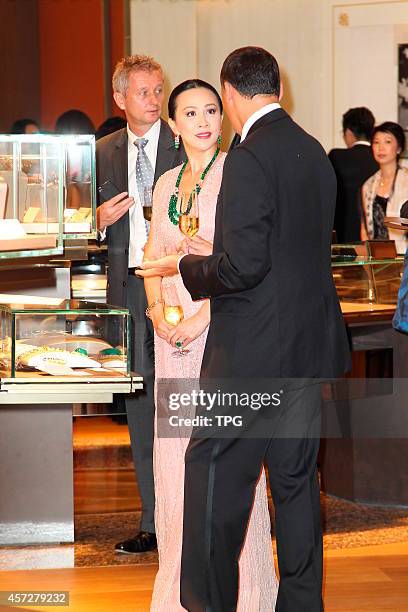 Carina Lau attends the opening ceremony of BVLGARI on 15th October, 2014 in Hongkong, China.