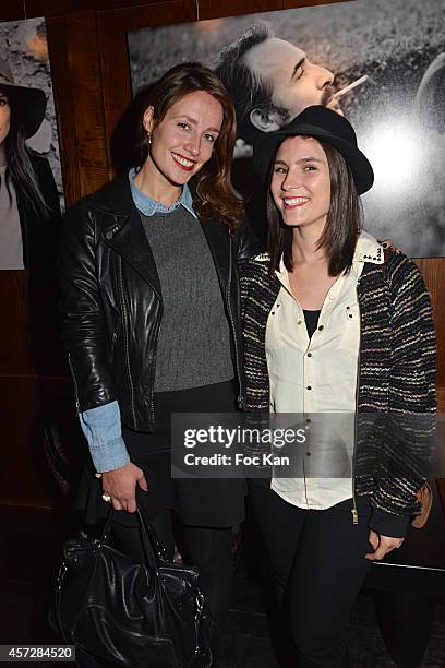 Comedians Gwendolyn Gourvenec and Anne Sophie Picard attend the Christophe Brachet And Factory Graff Design Exhibition Preview At Le Buddha Bar on...