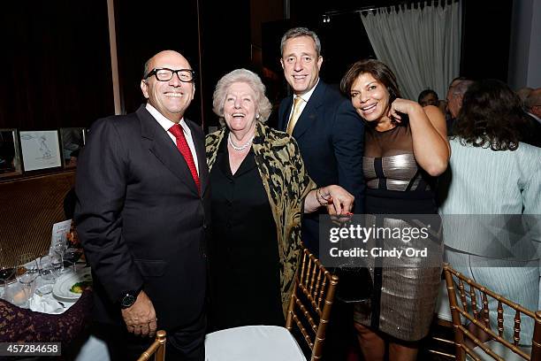 Maurizio Zanella, Egidiana Maccioni, Mauro Maccioni and wife attend the Le Cirque 40th Anniversary Dinner Hosted by Sirio Maccioni during Food...