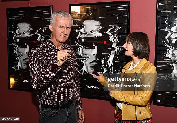 Director James Cameron and Producer Gale Anne Hurd attend the American Cinematheque 30th Anniversary Screening Of "The Terminator" at the Egyptian...