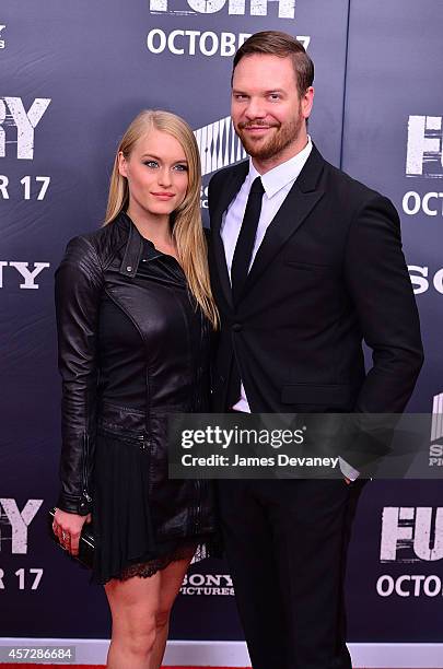 Leven Rambin and Jim Parrack attend the "Fury" Washington DC Premiere at The Newseum on October 15, 2014 in Washington, DC.