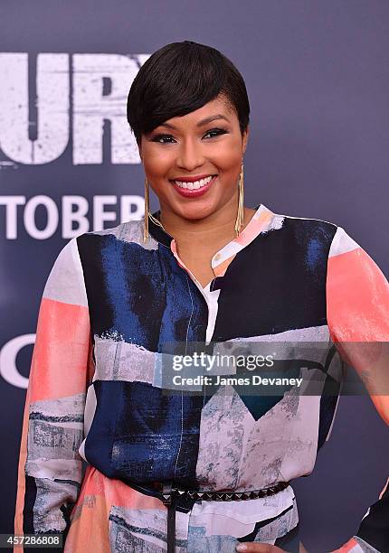 Alicia Quarles attends the "Fury" Washington DC Premiere at The Newseum on October 15, 2014 in Washington, DC.