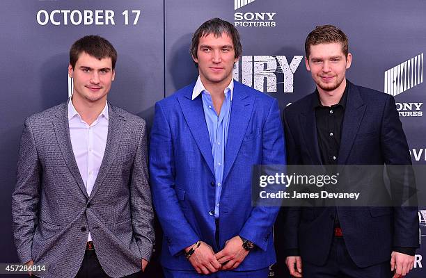 Alex Ovechkin attends the "Fury" Washington DC Premiere at The Newseum on October 15, 2014 in Washington, DC.